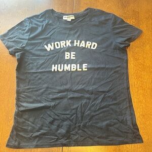 Sub_Urban Riot Black Tee with White Motivational Text “Work Hard Be Humble”